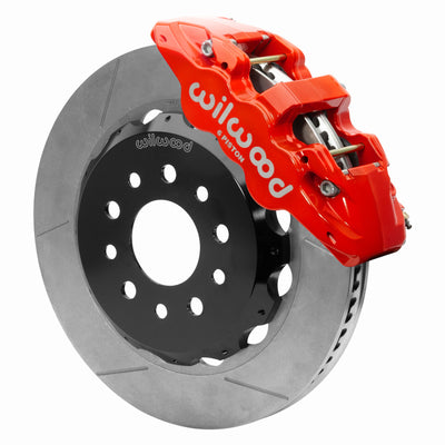 Wilwood 18-25 Jeep JL AERO6 Front Hat Kit 14.00 Red w/Lines