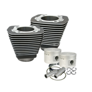 S&S Cycle 84-99 BT w/ Stock Cylinder Heads 3-1/2in Bore Cylinder & Piston Kit - Wrinkle Black