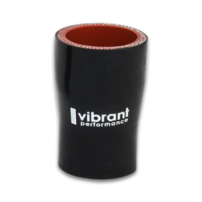 Vibrant Silicone Reducer Coupler 1.625in ID x 1.375in ID x 3.00in Long - Black