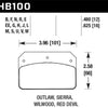 Hawk Wilwood DL/Outlaw/Sierra 12mm HPS 5.0 Street Brake Pads