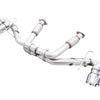 AWE Tuning 2020 Chevrolet Corvette (C8) Track Edition Exhaust - Quad Chrome Silver Tips