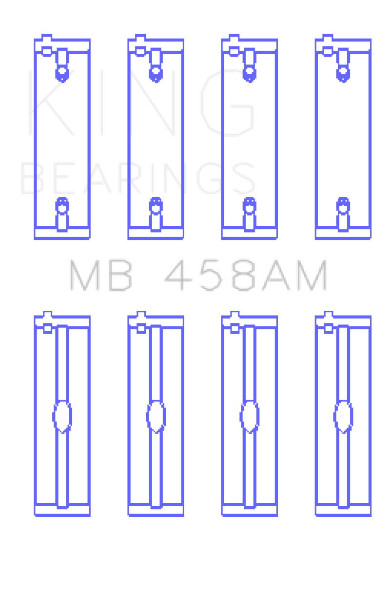 King Engine Bearings Mitsubishi 181CI 3.0L 6G72 V6 (Size STD) Main Bearing Set