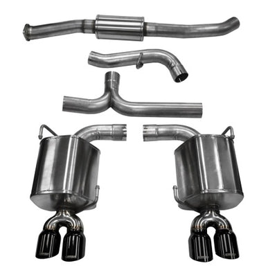 Corsa 2011-2014 Subaru Impreza Sedan STI 2.5L Turbo Manual Black Sport Cat-Back Exhaust