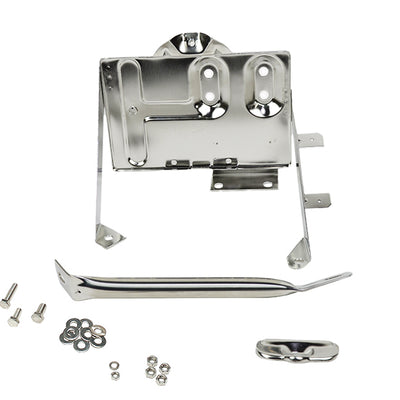Kentrol 76-86 Jeep CJ Battery Tray with support arm - Polished Silver