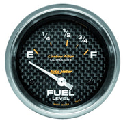 AutoMeter Gauge Fuel Level 2-5/8in. 73 Ohm(e) to 10 Ohm(f) Elec Carbon Fiber