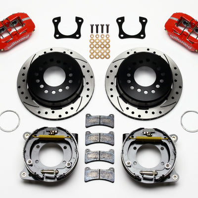 Wilwood Dynapro Low-Profile 11.00in P-Brake Kit Drill-Red 58-64 Olds/Pontiac Ends 2.81in Offset