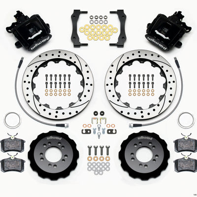 Wilwood Combination Parking Brake Rear Kit 12.88in Drilled 2013-Up Ford Focus ST w/ Lines