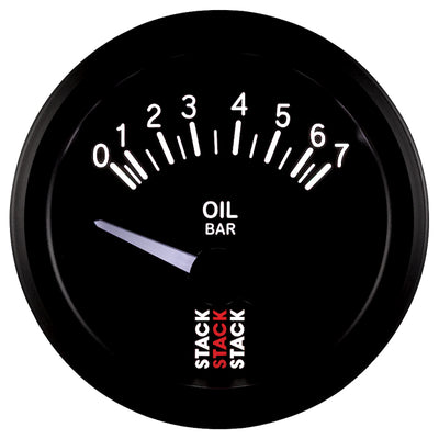 Autometer Stack 52mm 0-7 Bar M10 (M) Electric Oil Pressure Gauge - Black