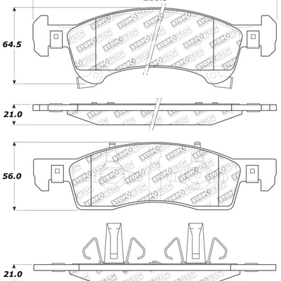 StopTech Sport Brake Pads w/Shims and Hardware - Front/Rear
