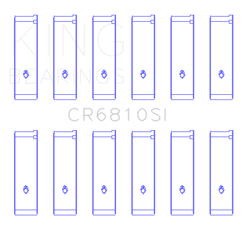 King Engine Bearings Chrysler 215 (Size .026) Connecting Rod Bearings (Set of 6)