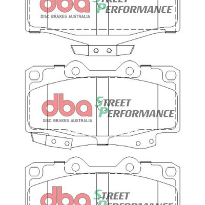 DBA 95-04 Toyota Tacoma (6 Lug) Front SP Performance Brake Pads