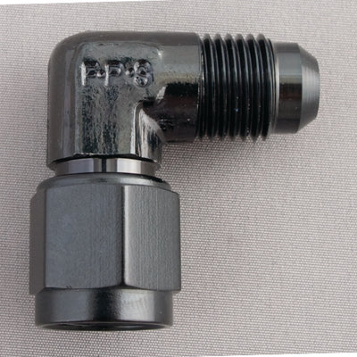 Fragola -8AN Female - Male Flare 90 Degree - Black