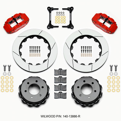 Wilwood Narrow Superlite 4R RearTruck Kit 14.25in Red 2012-Up Ford F150 (6 lug)