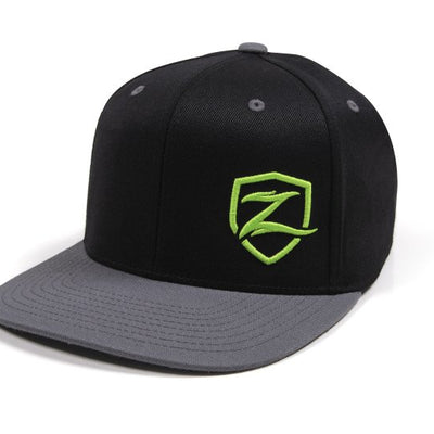 Zone Offroad Black Flatbill Hat - Snapback