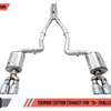 AWE Tuning 2017+ Challenger 5.7L Touring Edition Exhaust - Non-Resonated - Chrome Silver Quad Tips