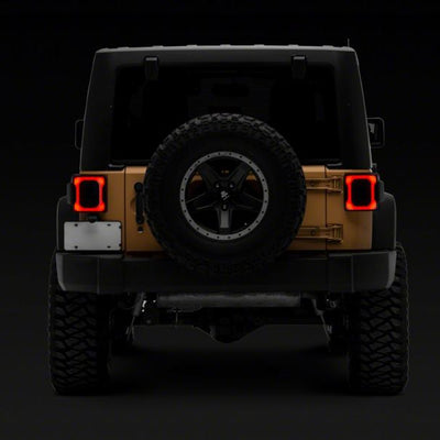 Raxiom 07-18 Jeep Wrangler JK Axial Series Carver LED Tail Lights- Blk Housing (Smoked Lens)