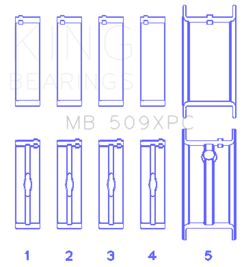 King Engine Bearings Chevrolet 400 V8 Coated Performance Rod Bearing Set