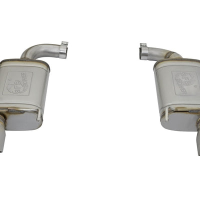 aFe MACHForce XP 2.5in 409 Stainless Axle Back Exhaust w/Stainless Tips 15-17 Ford Mustang I4-2.3L