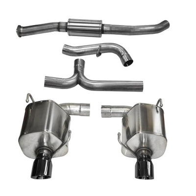 Corsa 08-10 Subaru Impreza WRX Sedan 2.5L Turbo Manual 3in Sport Cat-Back Exhaust w/4in Blac