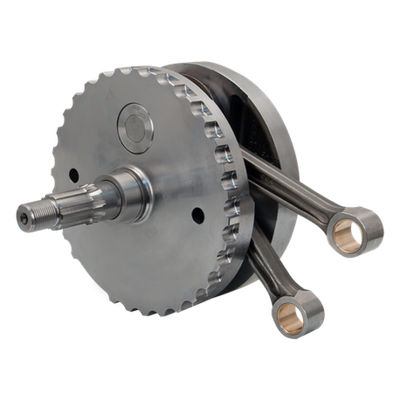 S&S Cycle 00-06 BT 4in Stroke Flywheel Assembly w/ Sprocket Shaft Bearing Race
