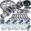 Eagle Chevrolet 350 Balanced 1Pc Rear Seal Rotating Assembly Kit .030 Bore Dome 168 Tooth Flex Plate