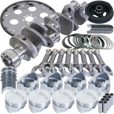 Eagle Chevrolet 350 Balanced 1Pc Rear Seal Rotating Assembly Kit .030 Bore Dome 168 Tooth Flex Plate