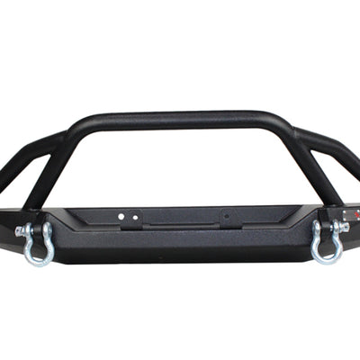 Fishbone Offroad Cherokee XJ Front Winch Bumper W/Grille Guard Bullhead Steel - Blk Txtrd Pwdrcoat