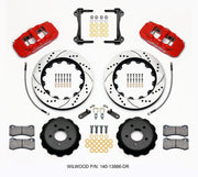 Wilwood AERO6 Front Hat Kit 14.00 Drilled Red 15-23 Mustang w/Lines
