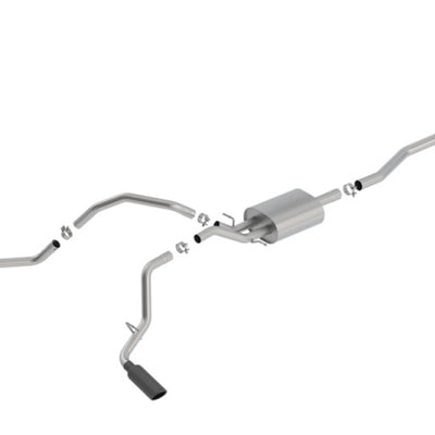 Borla 14-18 Chevrolet Silverado 1500 5.3L V8 AT/MT 4DR CC ATAK Catback Exhaust w/Black Chrome Tips