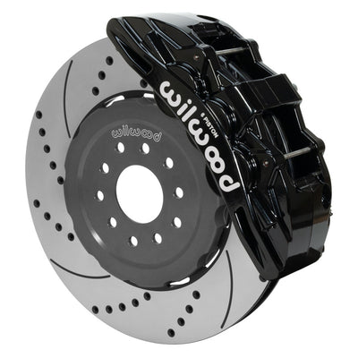 Wilwood SX6R Front Brake Kit 15in SRP Slotted/Drilled Black 05-13 Chevy Corvette