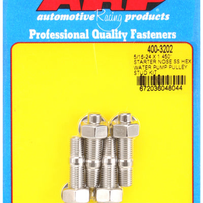 ARP 5/16-24 X 1.450 Starter Nose SS Hex Water Pump Pulley Stud Kit