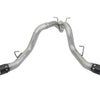 aFe ATLAS 4in DPF-Back Alum Steel Exhaust System w/Dual Exit Black Tip 2017 GM Duramax 6.6L (td)