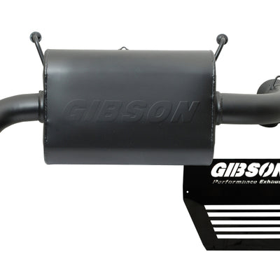 Gibson 16-18 Polaris RZR XP Turbo EPS Base 2.25in Single Exhaust - Black Ceramic