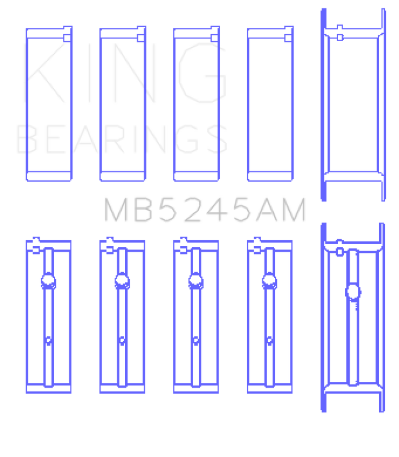 King 91-04 Nissan 146CI/2.4L KA24DE L4 / 89-97 146CI/2.4L KA24E L4  (Size STD) Main Bearing Set
