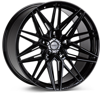 Vossen HF-7 20x10.5 / 5x112 / ET30 / Deep Face / 66.5 - Gloss Black Wheel