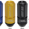 Project Kics Leggdura Racing Shell Type Lug Nut 53mm Closed-End Look 16 Pcs + 4 Locks 12X1.5 Gold