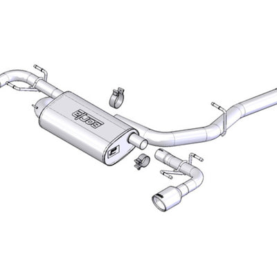 Borla 03-09 Mazda RX-8 1.3L Single Round Rolled Angle-Cut Cat-Back Exhaust