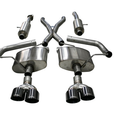 Corsa 2018-2021 Jeep Grand Cherokee TrackHawk 6.2L Sport Cat-Back Dual Rear Exit w/4.5in Black Tips