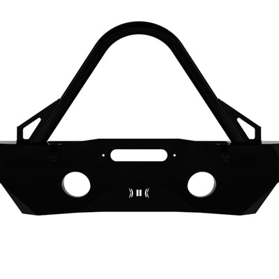 ICON 07-18 Jeep Wrangler JK Pro Series Mid Width Front Recessed Winch Bumper w/Stinger/Tabs