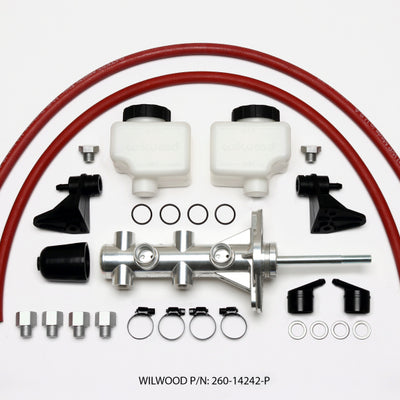 Wilwood Tandem Remote Master Cylinder - 15/16in Bore Ball Burnished