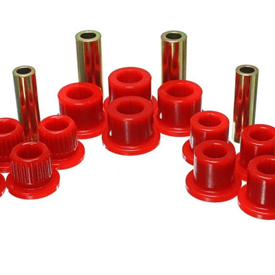Energy Suspension 99-04 Ford F-350 2wd/F-250 SD 4wd/F-350 4wd Red Rear Leaf Spring Bushing Set