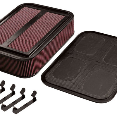 K&N Custom Racing Assembly Carbon Fiber 4in Air Box w/ Base and Hardware - Large