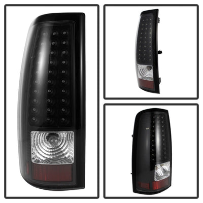 xTune 03-06 Silverado 1500/2500 (Will Not Fit Stepside) LED Tail Lights Black ALT-ON-CS03-LED-BK
