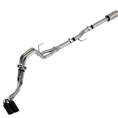 Borla F-150 2021 2.7L/3.5L 4dr CC SB EC STB Lari/King R/Plinum/LTD 3/2.25 DSE CB AK BLK CHR Tips