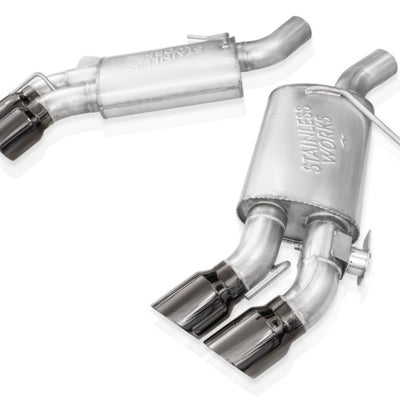 Stainless Works 16-21 Camaro SS 3in Original SW Connect Axle Back w/Valve - 4in Quad Black Tips