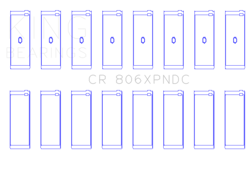 King Engine Bearings Chrysler 361ci / 383ci  Coated Performance Rod Bearing Set