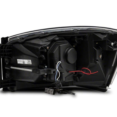 Raxiom 06-08 Dodge RAM 1500 LED Halo Projector Headlights- Blk Housing (Clear Lens)