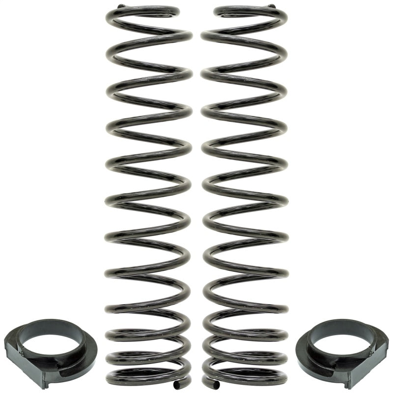 RockJock JL Front Coil Springs 4in Lift w/ Urethane Isolators Pair
