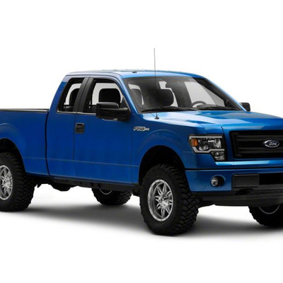 Raxiom 09-14 Ford F-150 Axial Series Headlights w/ LED Bar- Blk Housing (Clear Lens)