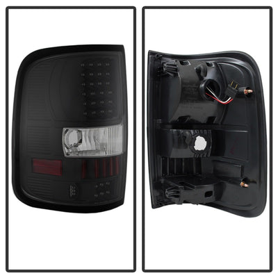 xTune Ford F150 Styleside 04-08 (Not Fit Heritage & SVT) LED Tail Lights Black ALT-ON-FF15004-LED-BK
